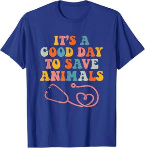 Vet Tech Save Animals Veterinarian Veterinary Assistant T-Shirt - T-Shirt | Royal