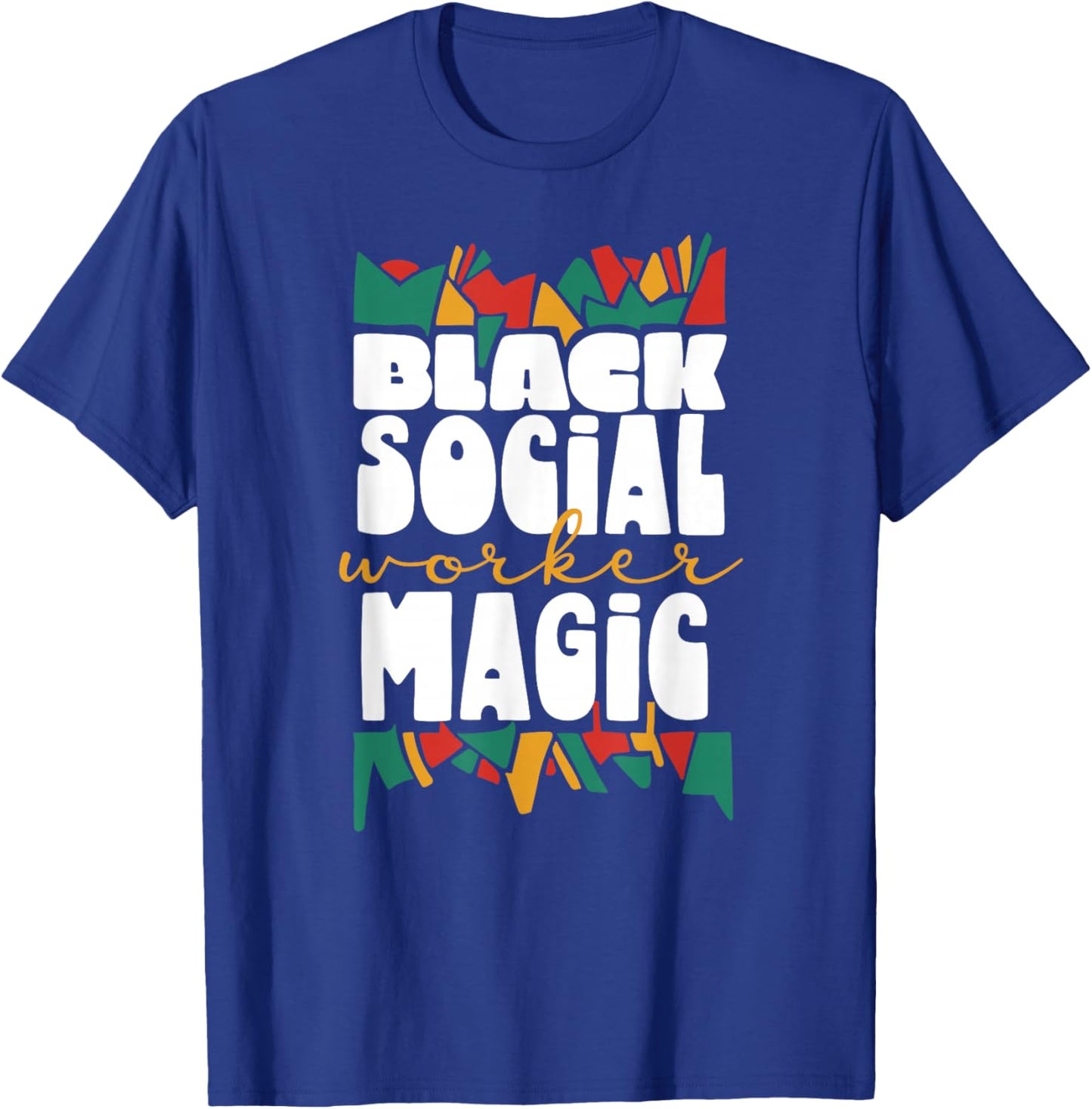 Black Social Worker Magic African American Work Us Usa T-Shirt - T-Shirt | Royal