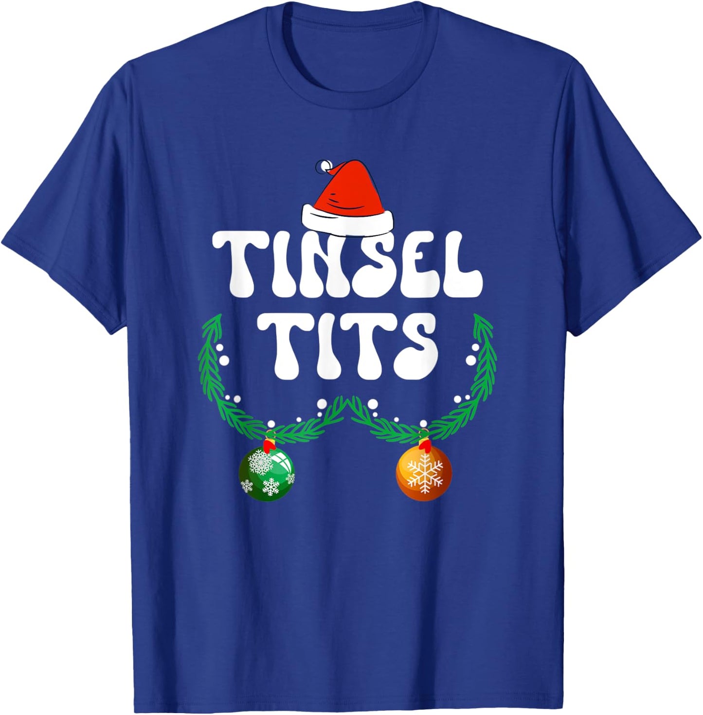 Jingle Balls Tinsel Tits Couple Chestnuts Christmas Pajamas T-Shirt - T-Shirt | Royal
