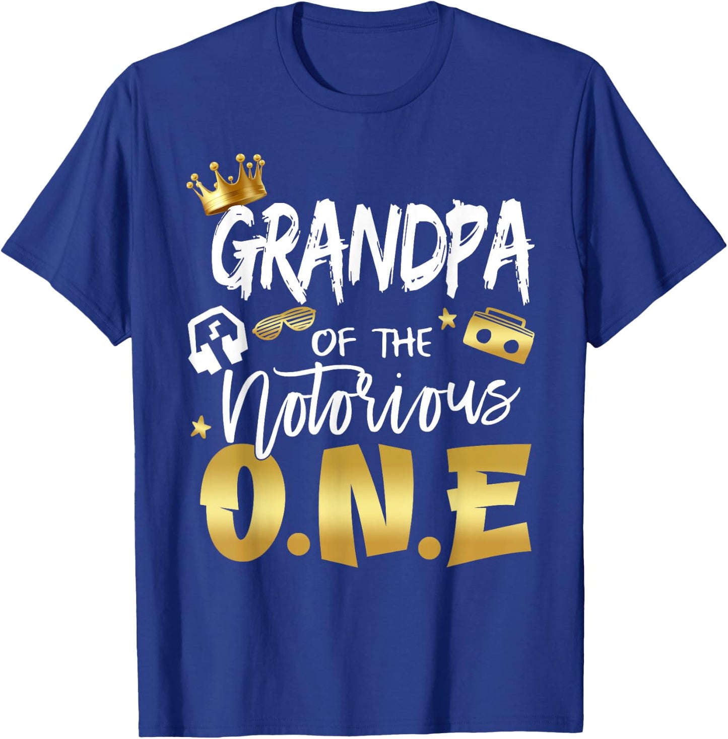 Grandpa Of The Notorious One Old School Hip Hop 1st Birthday T-Shirt - T-Shirt | Royal