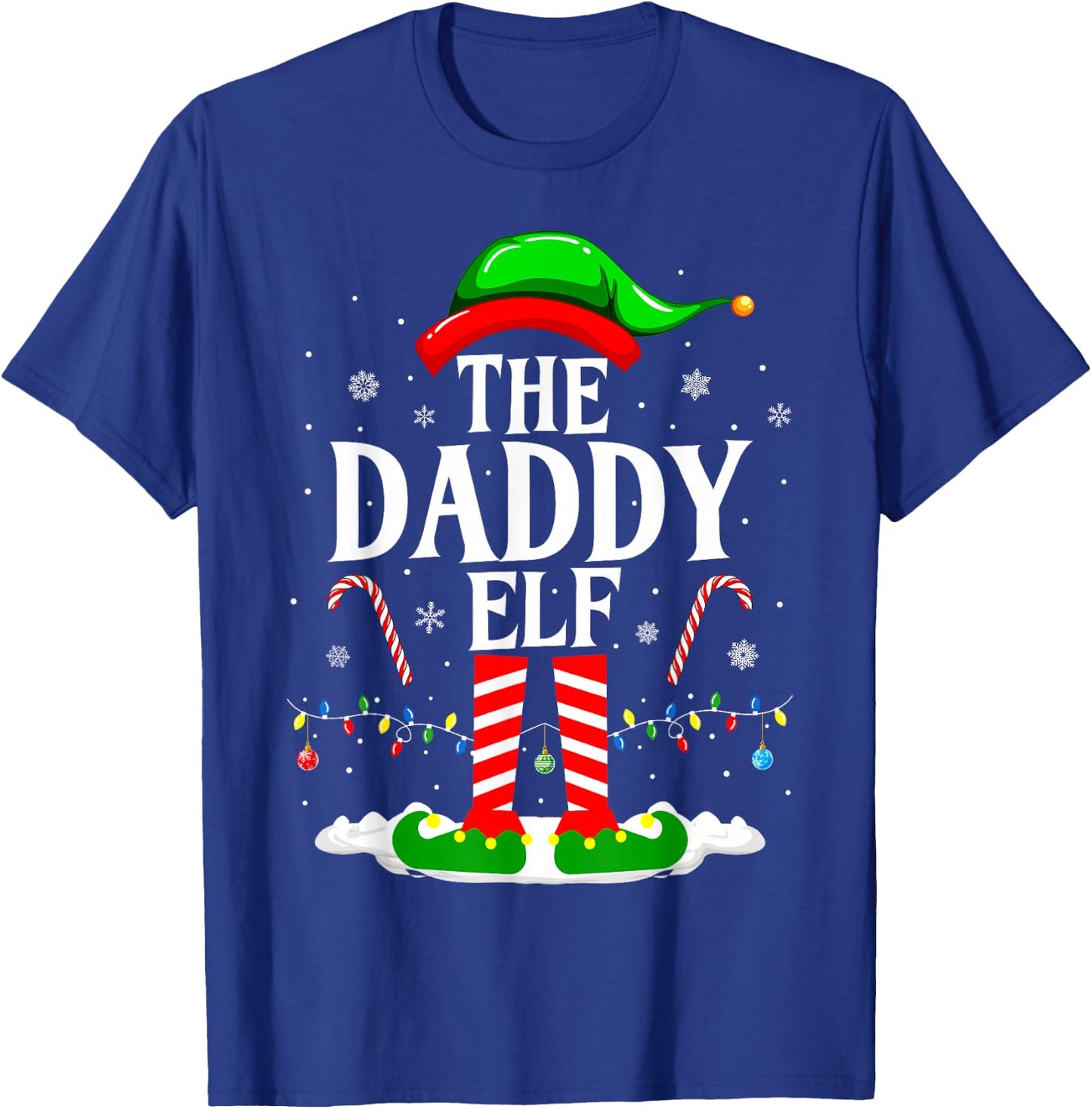 The Daddy Elf Funny Xmas Elf Matching Family Christmas T-Shirt - T-Shirt | Royal