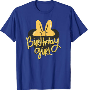 Disney Minnie Mouse Birthday Girl Gold Colorpop Small T-Shirt - T-Shirt | Royal