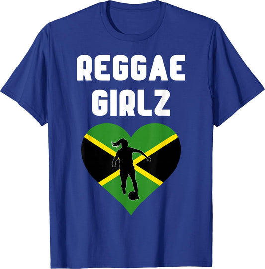 Jamaica Flag Women Football Player T-Shirt - T-Shirt | Royal