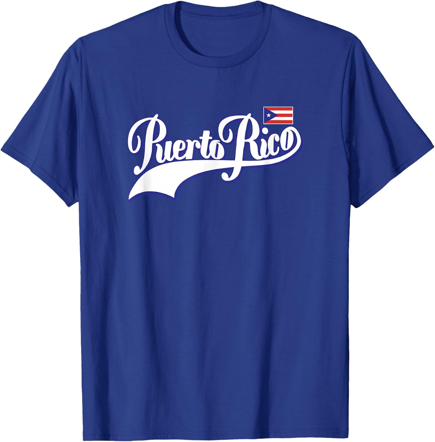 Puerto Rico Flag Puerto Rican Pride Athletic Style Country T-Shirt - T-Shirt | Royal