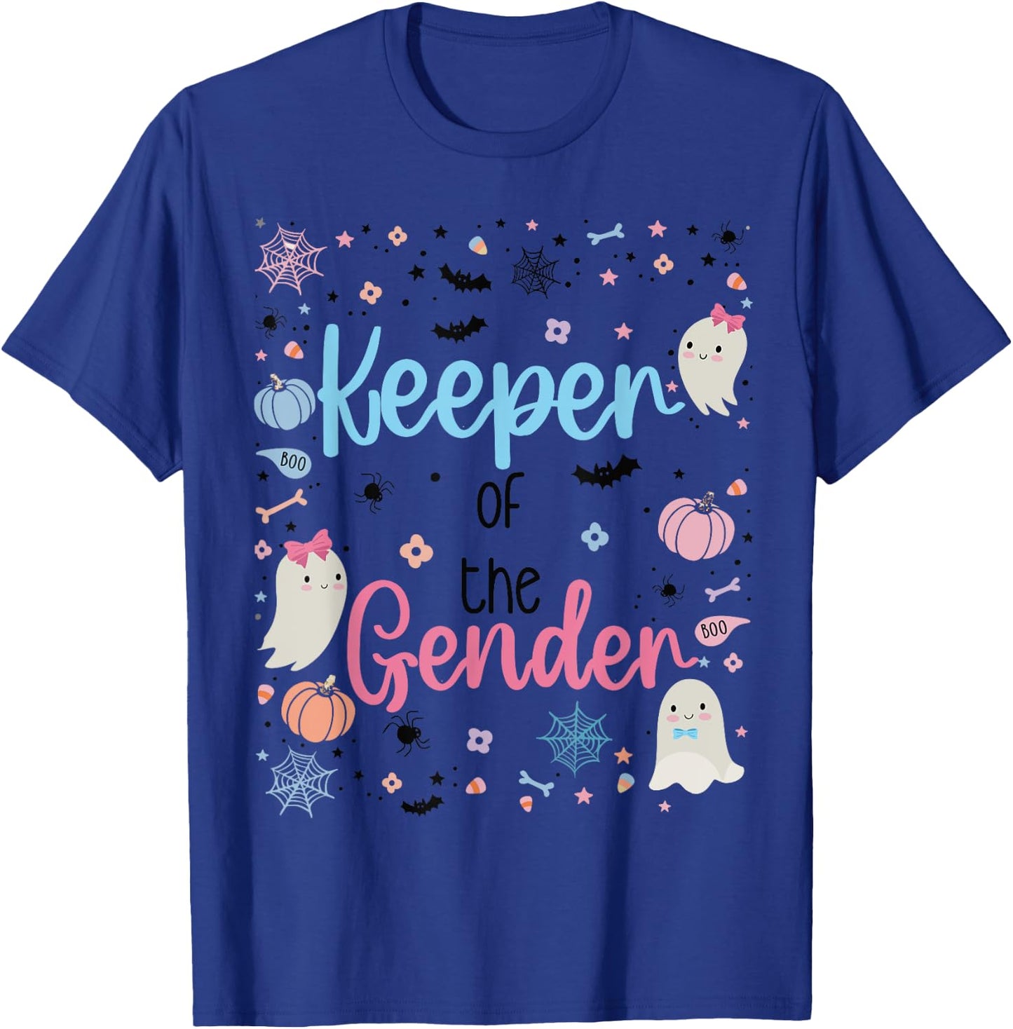 Boo Keeper Of The Gender Reveal Baby Pregnancy Announcement T-Shirt - T-Shirt | Royal