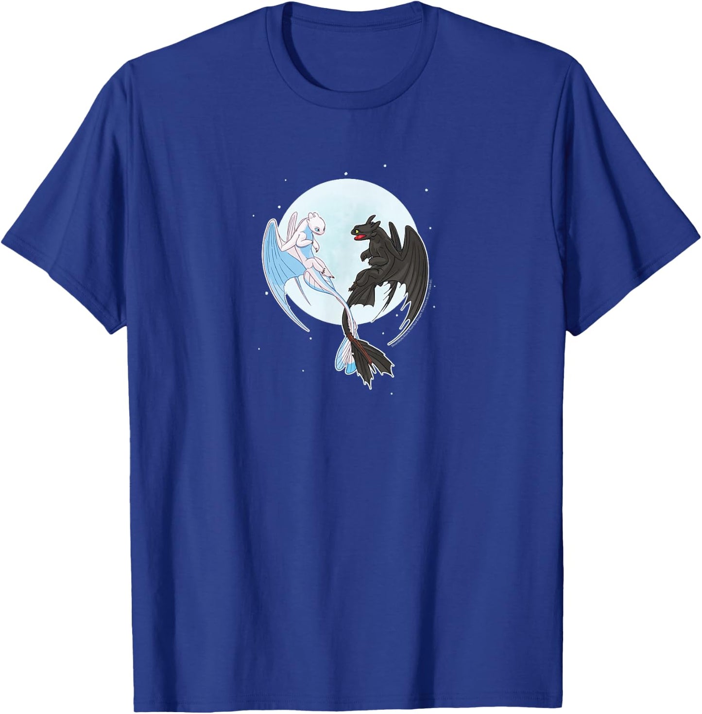 How To Train Your Dragon - Night And Light Moon T-Shirt - T-Shirt | Royal