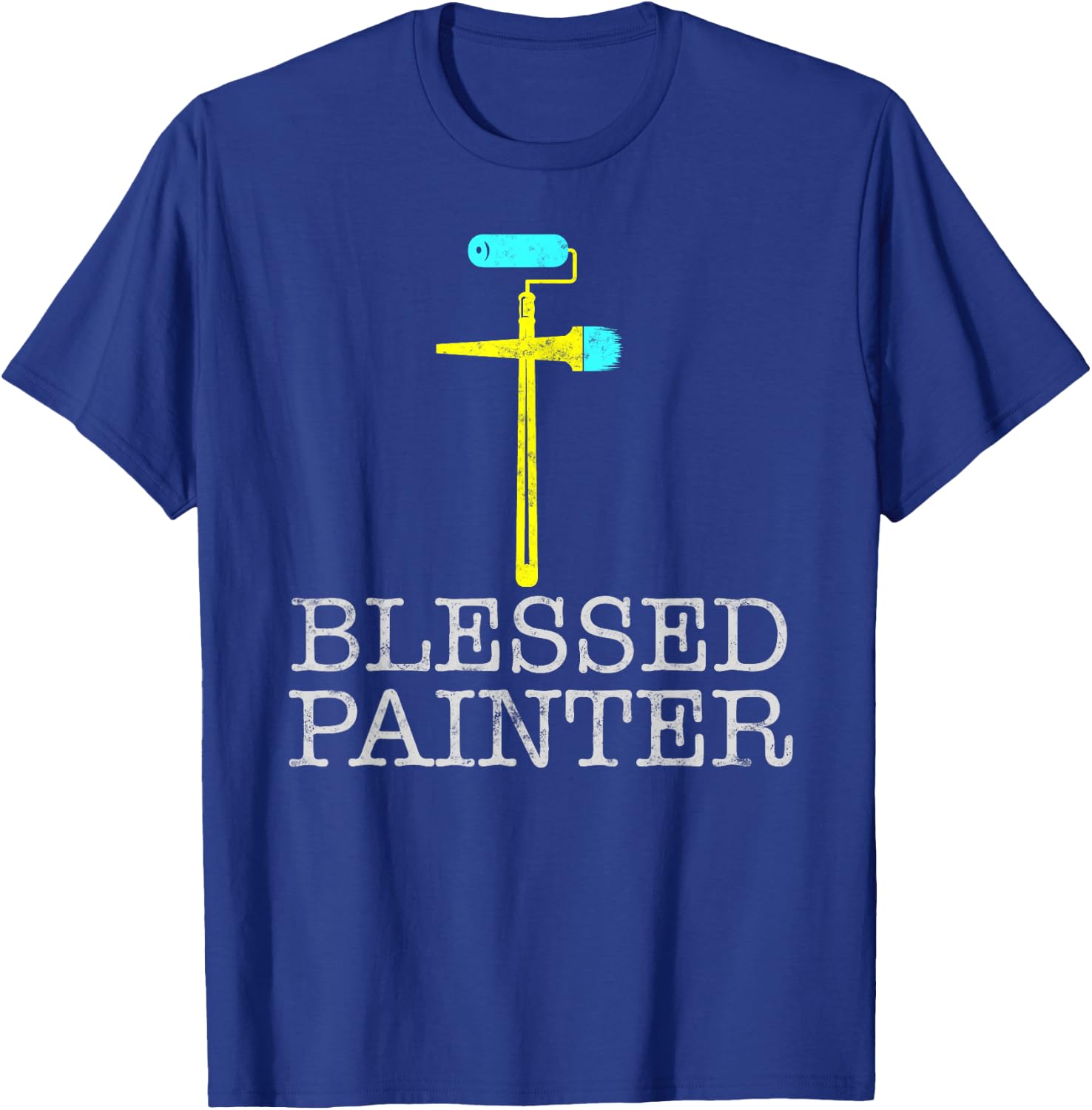 Blessed House Painter and Decorator Christian Painting Dad T-Shirt - T-Shirt | Royal