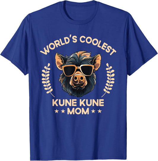 World's Coolest Pig Mom Mama - Women Farmer Kune Kune T-Shirt - T-Shirt | Royal