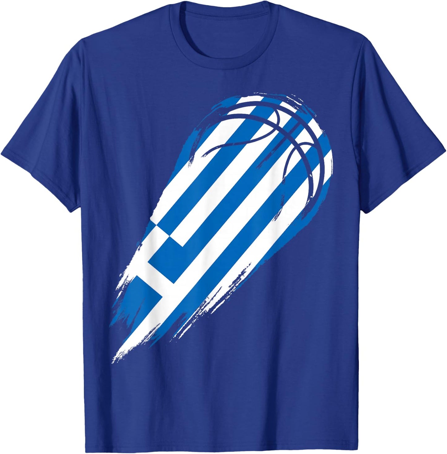 Basketball with flag of Patriotic Greece T-Shirt - T-Shirt | Royal