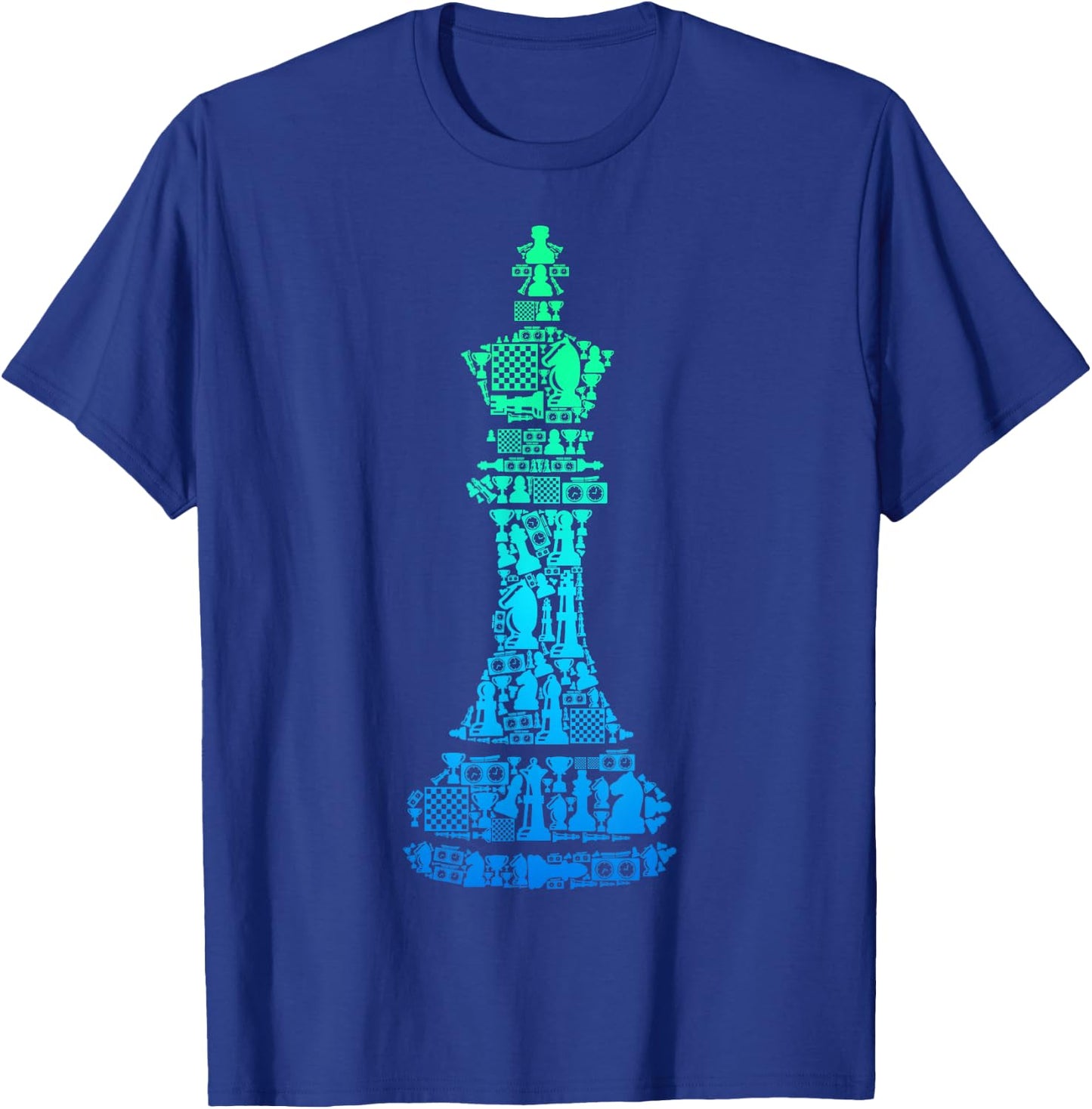 Chess King Boys Kids Men Youth T-Shirt - T-Shirt | Royal