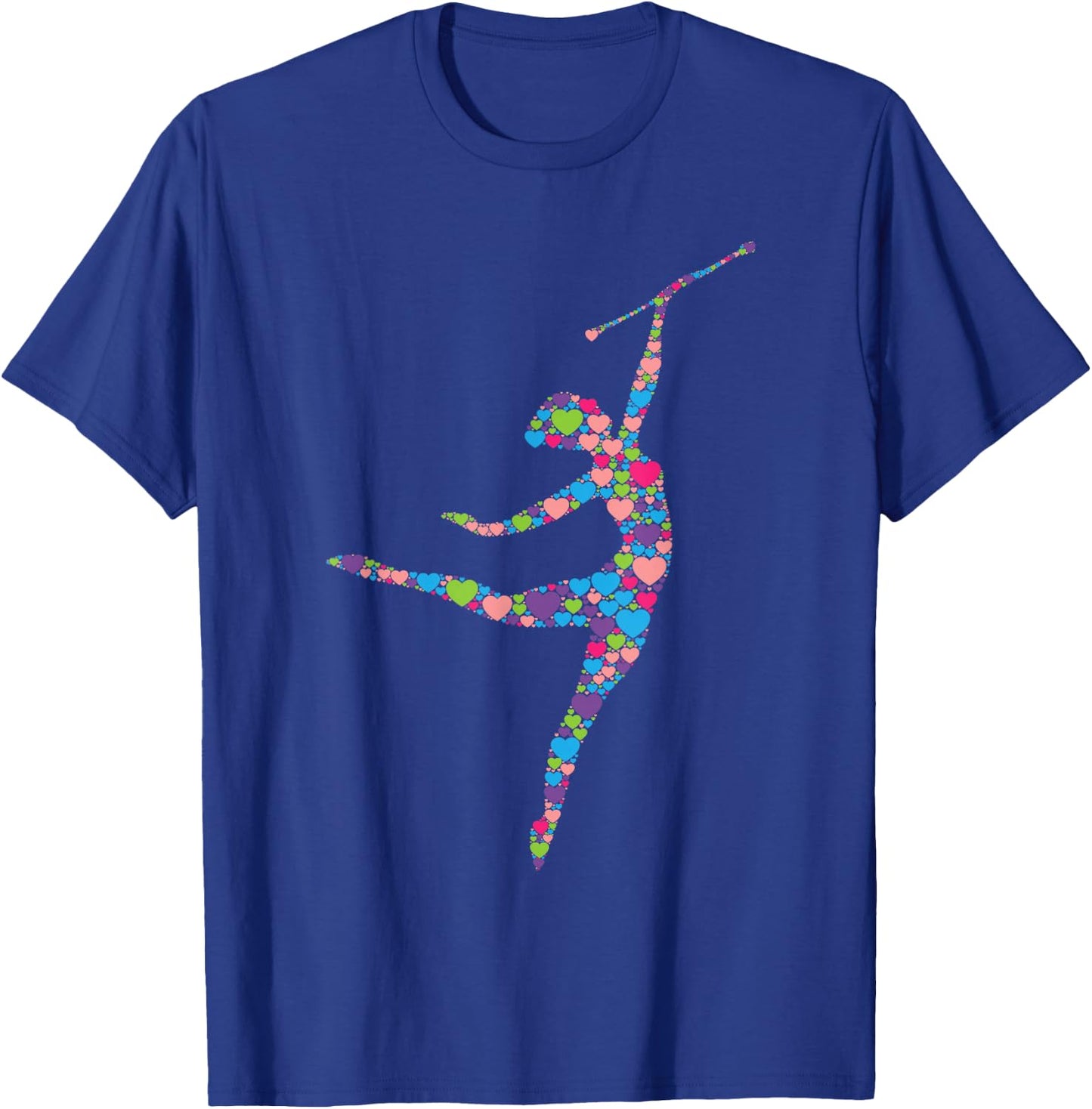 Baton Twirling Girl - Silhouette Dancing Twirler Majorette T-Shirt - T-Shirt | Royal