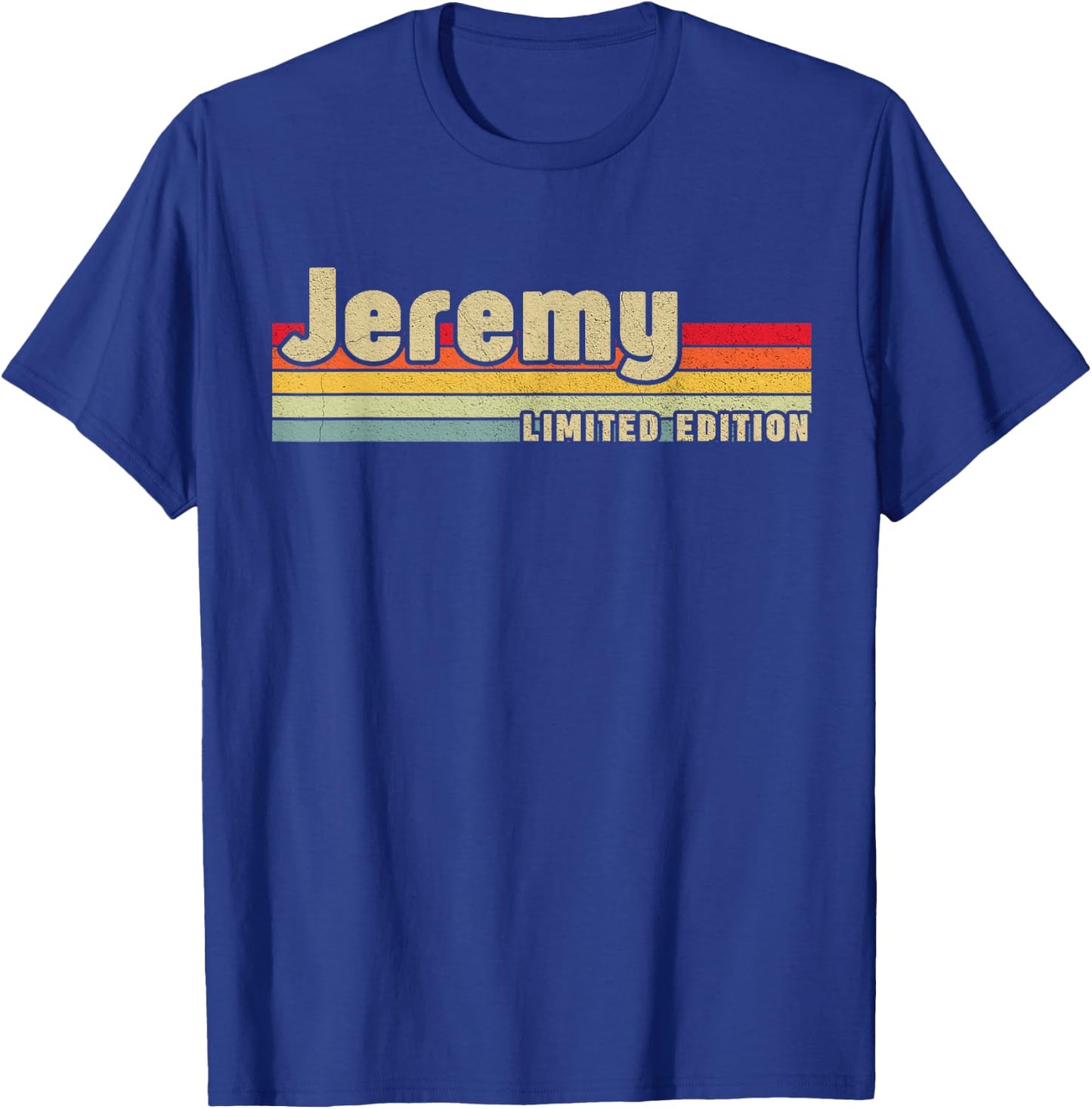 First Names Apparel Jeremy -Adults and Kids Black Small Short Sleeve Personalized Gift Christmas Birthday T-Shirt - T-Shirt | Royal