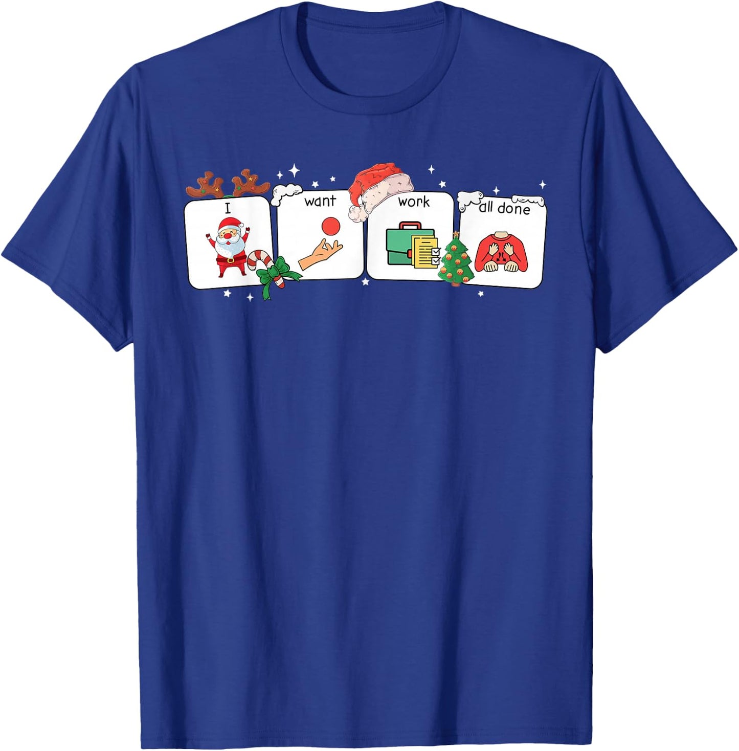Christmas Santa Special Education Funny SPED Teacher Xmas PJ T-Shirt - T-Shirt | Royal