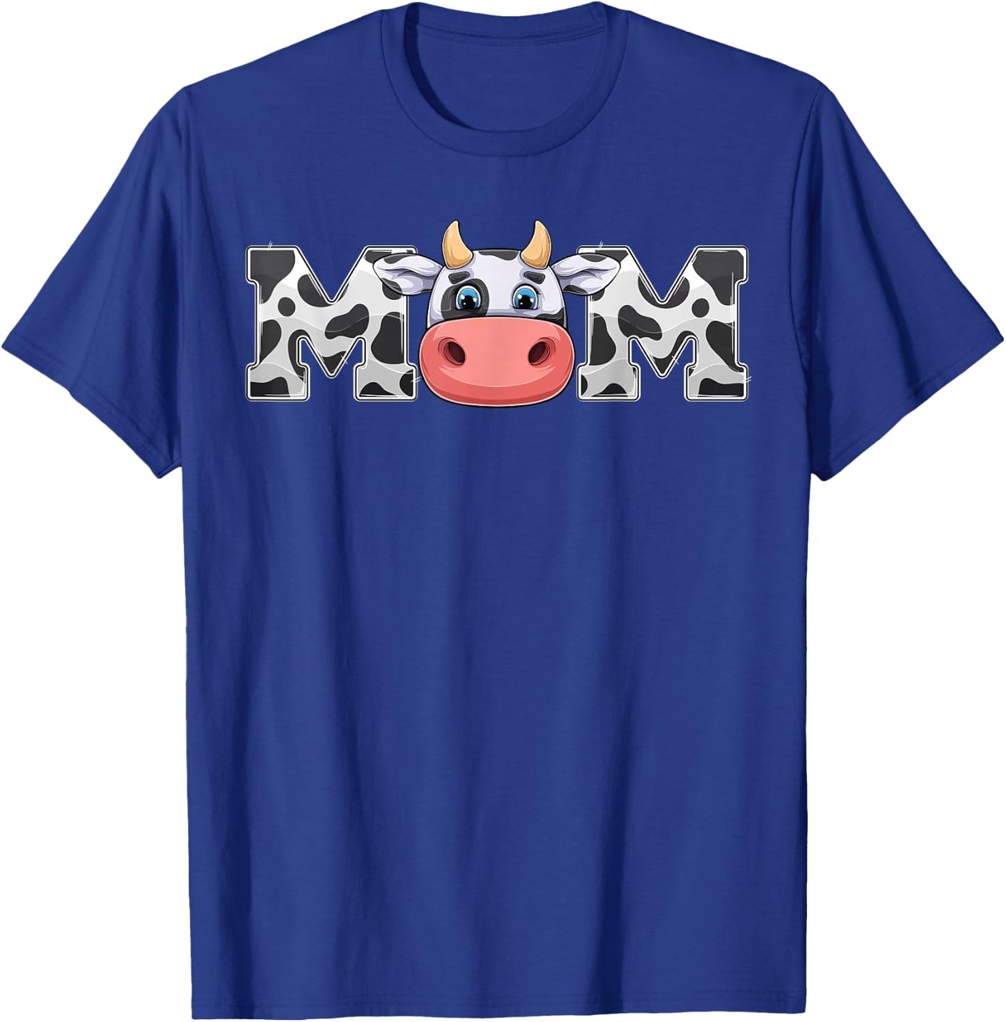 Mom Cow Print Cowboy Animal Pattern Farmer Cow Mother Mom T-Shirt - T-Shirt | Royal