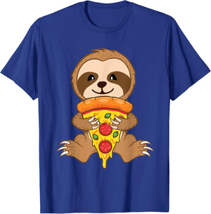 Sloth Pizza Lover - Foodie Wildlife Animal Nature Zookeeper T-Shirt - T-Shirt | Royal