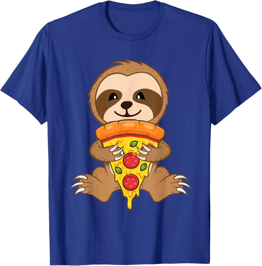 Sloth Pizza Lover - Foodie Wildlife Animal Nature Zookeeper T-Shirt - T-Shirt | Royal