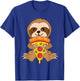Sloth Pizza Lover - Foodie Wildlife Animal Nature Zookeeper T-Shirt - T-Shirt | Royal