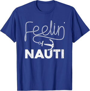 Cool Boating Women Feeling Nauti Boat Captain Boater T-Shirt - T-Shirt | Royal