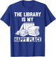 Cool Library Art Women Librarian Bookworm Book Lover T-Shirt - T-Shirt | Royal