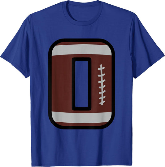 Number #0 Football Number T-Shirt - T-Shirt | Royal