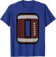 Number #0 Football Number T-Shirt - T-Shirt | Royal