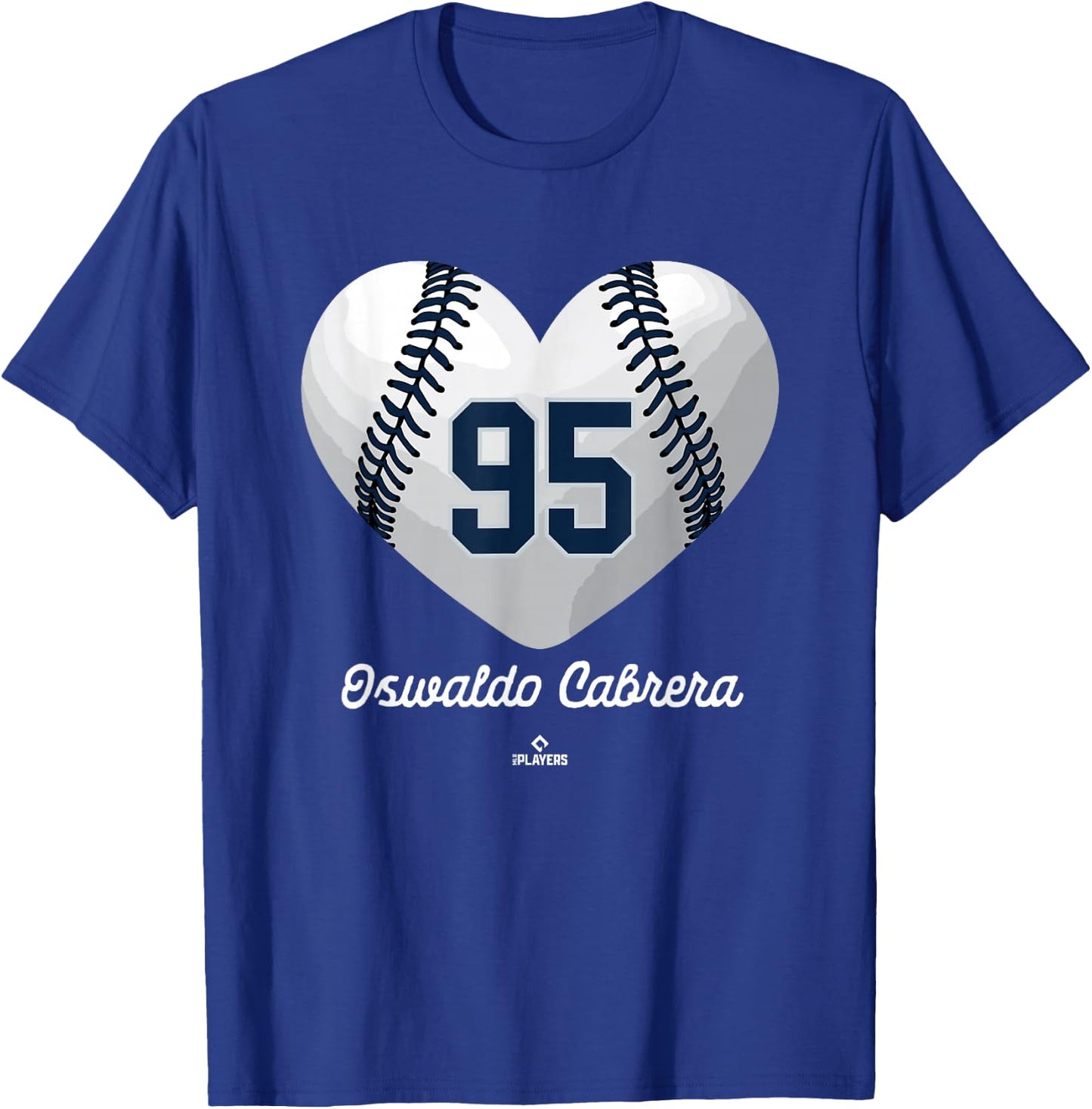 Baseball Heart Number Oswaldo Cabrera New York MLBPA T-Shirt - T-Shirt | Royal