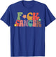 Fuck Cancer Retro Groovy All Cancer Awareness Men Women T-Shirt - T-Shirt | Royal
