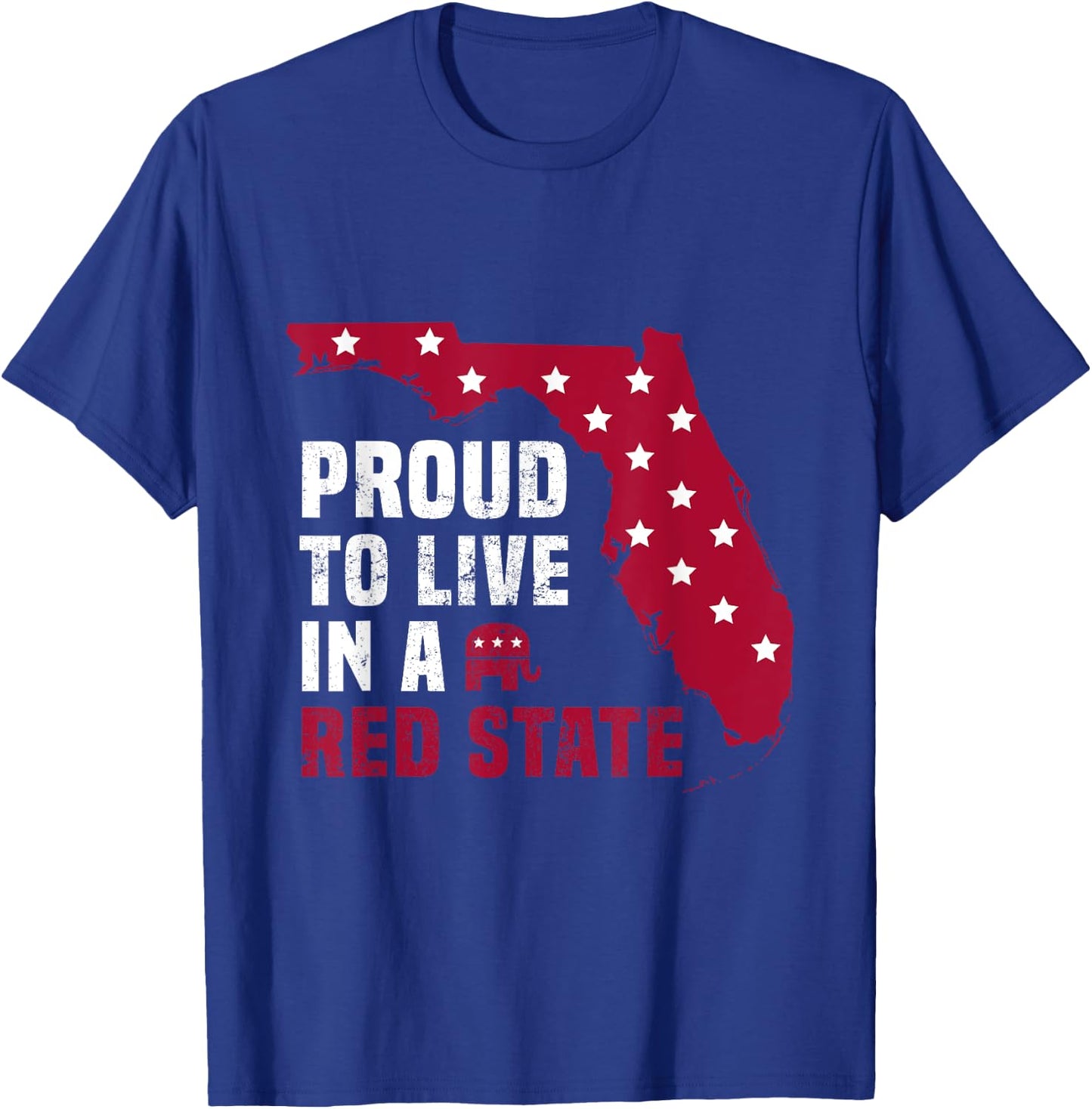 Proud To Live In A Red State Patriotic Floridian Men T-Shirt - T-Shirt | Royal