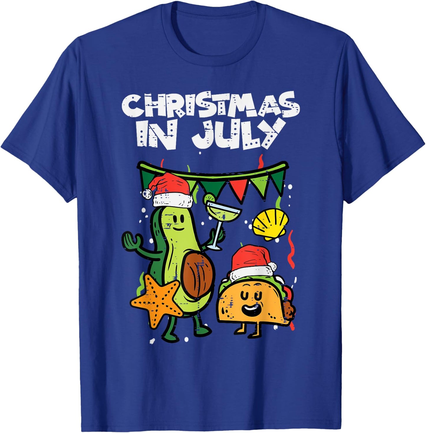 Christmas In July Avocado Taco Summer Mexican Men Women Kids T-Shirt - T-Shirt | Royal