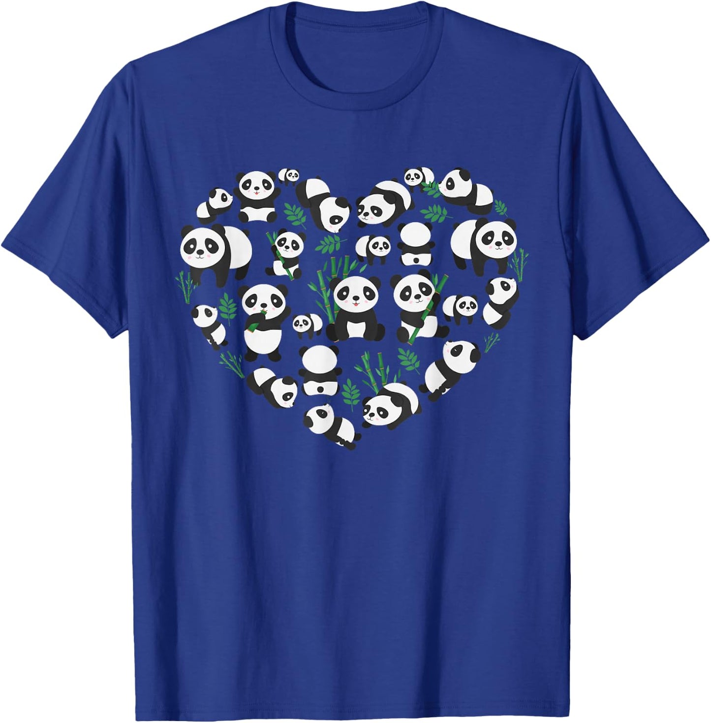 Cute Panda Women Zoo Panda Bear Heart Animal Lovers T-Shirt - T-Shirt | Royal