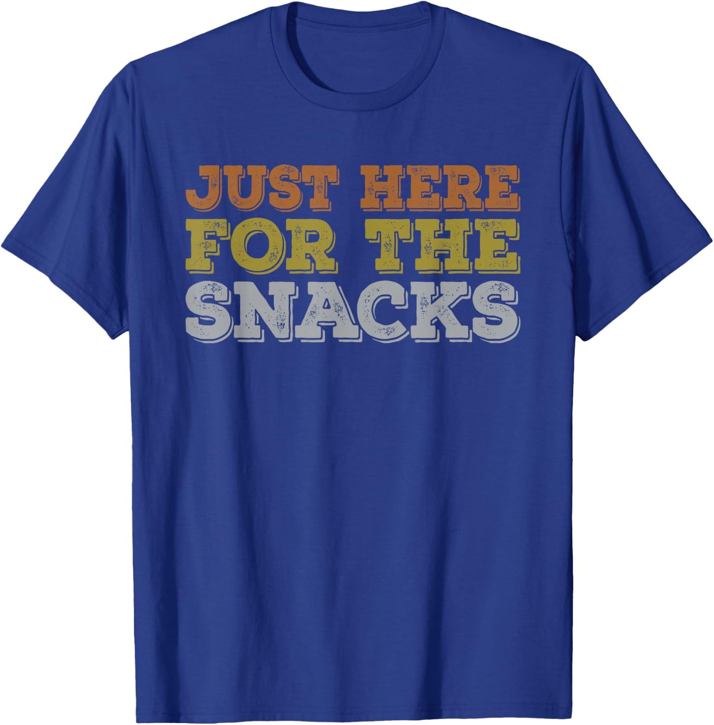 Baseball I'm Just Here For The Snacks Vintage Sports T-Shirt - T-Shirt | Royal