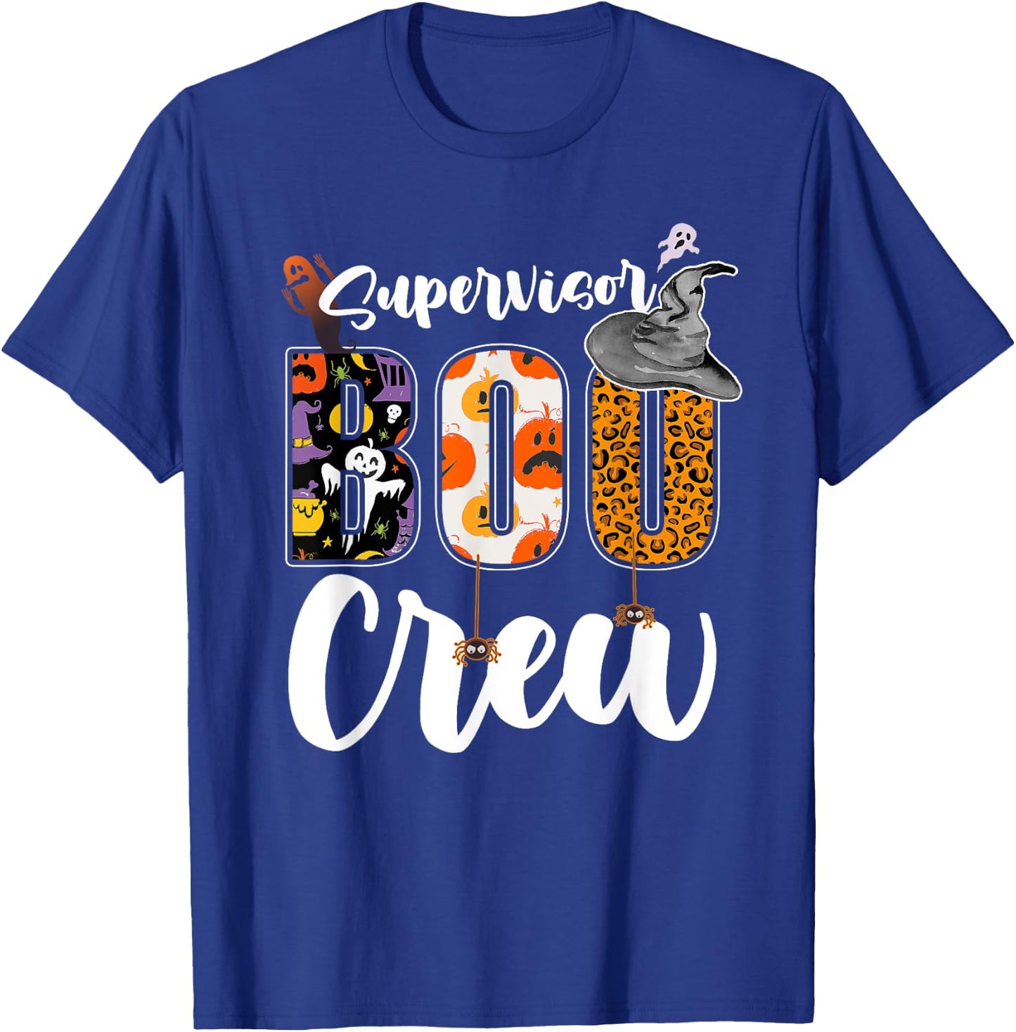 Supervisor Boo Crew Halloween Matching Manager T-Shirt - T-Shirt | Royal