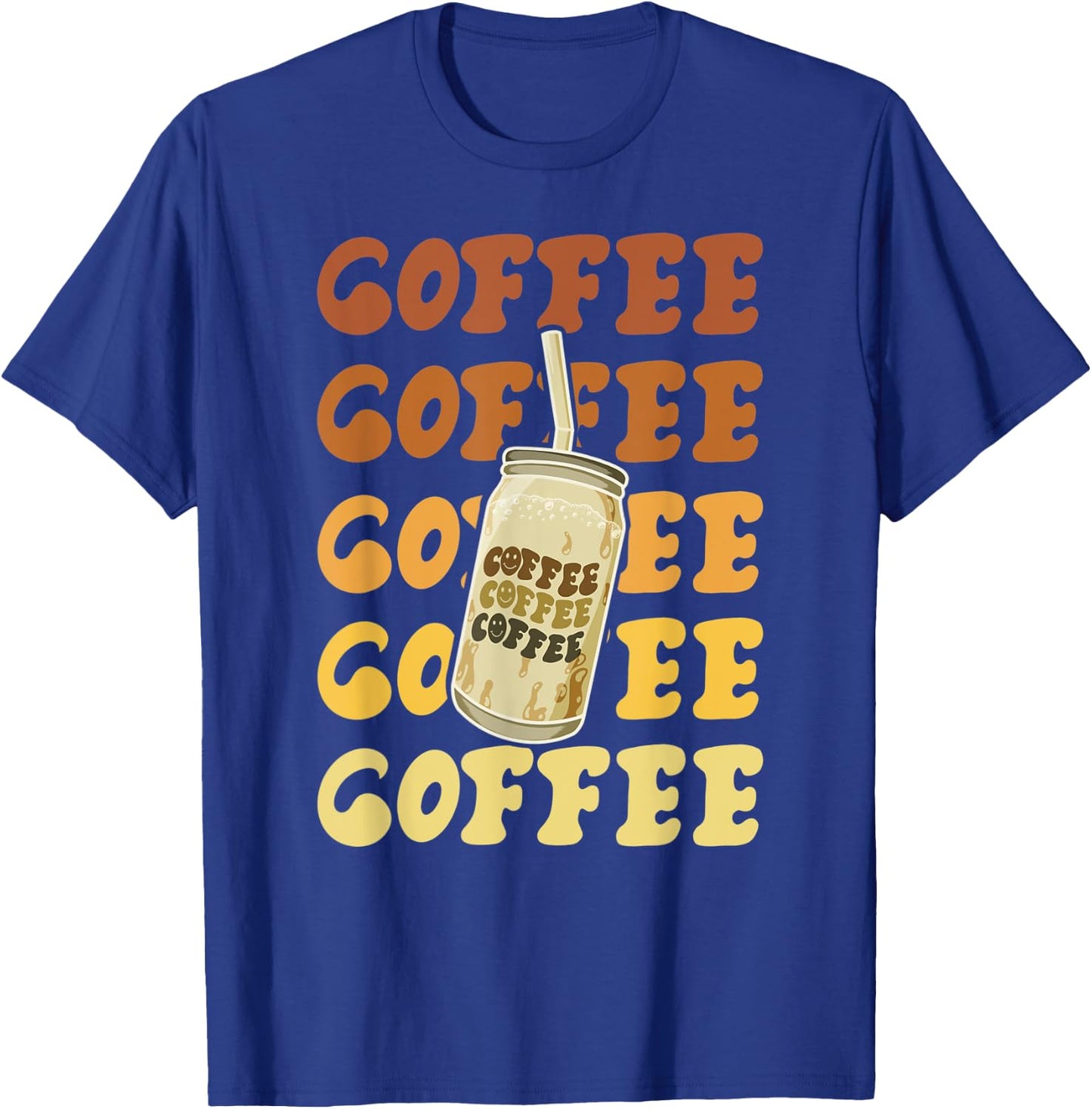 Vintage Cute Coffee Lover and Baristas Big Jar Coffee Lovers T-Shirt - T-Shirt | Royal
