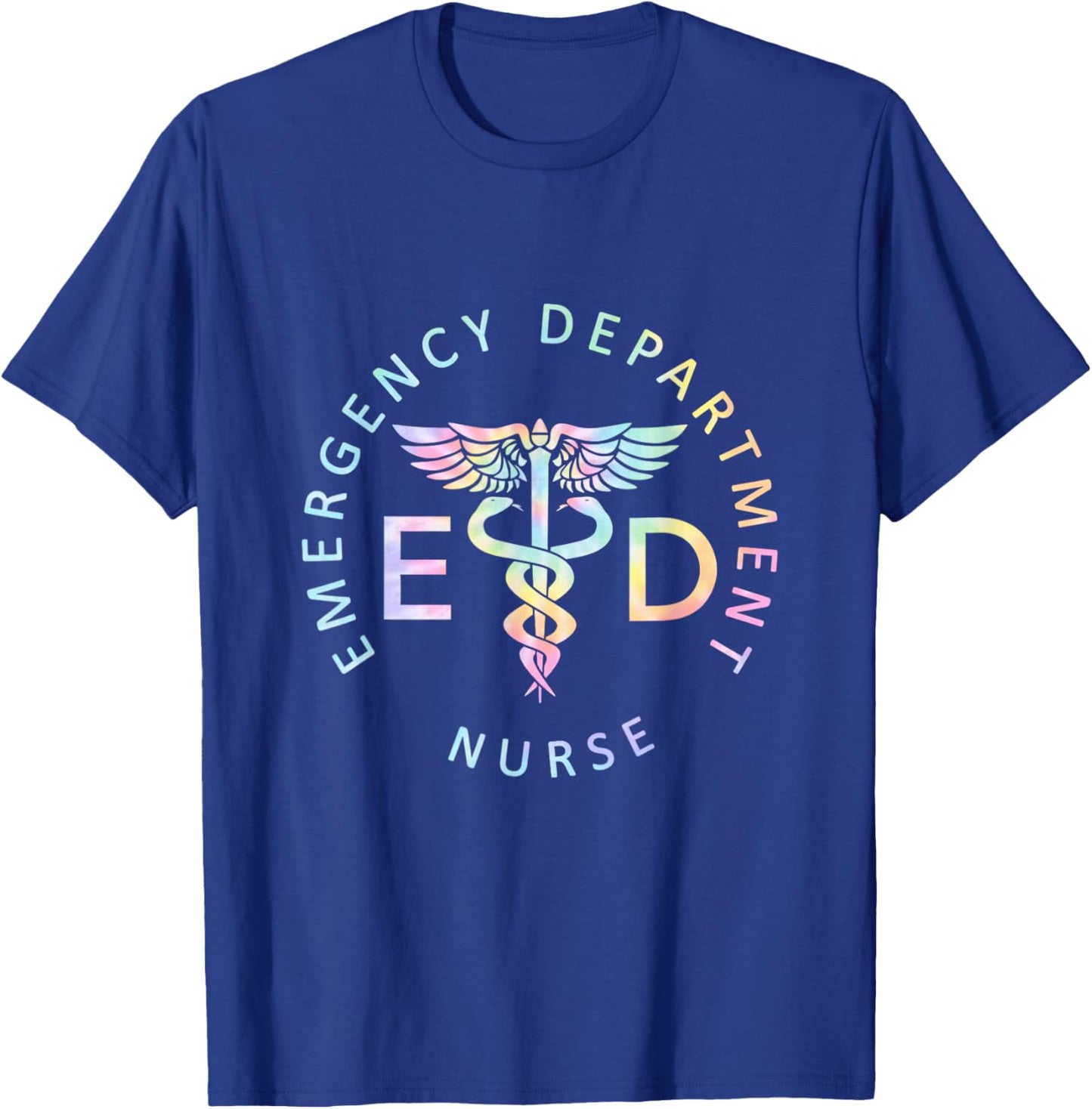 Emergency Nurse ED Nurse ER Emergency Department Nur Tie Dye T-Shirt - T-Shirt | Royal