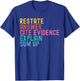 Races Writing Strategy Funny Text Evidence English Teacher T-Shirt - T-Shirt | Royal