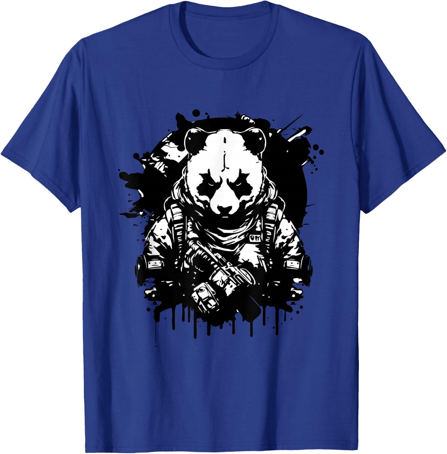 Determined Tactical Panda - Not so Fluffy and Harmless T-Shirt - T-Shirt | Royal