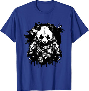 Determined Tactical Panda - Not so Fluffy and Harmless T-Shirt - T-Shirt | Royal