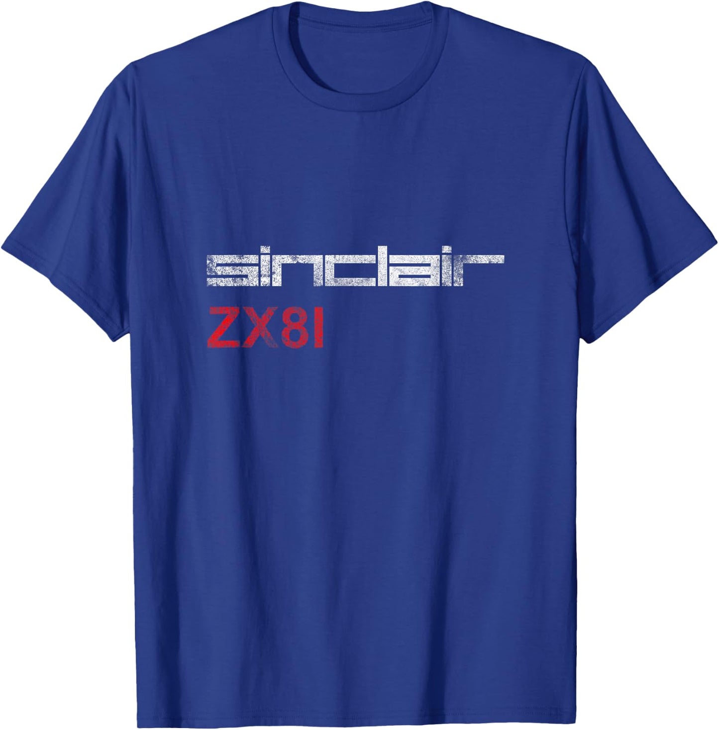 SINCLAIR ZX81 - GRUNGE Stonewashed Effect T-Shirt - T-Shirt | Royal