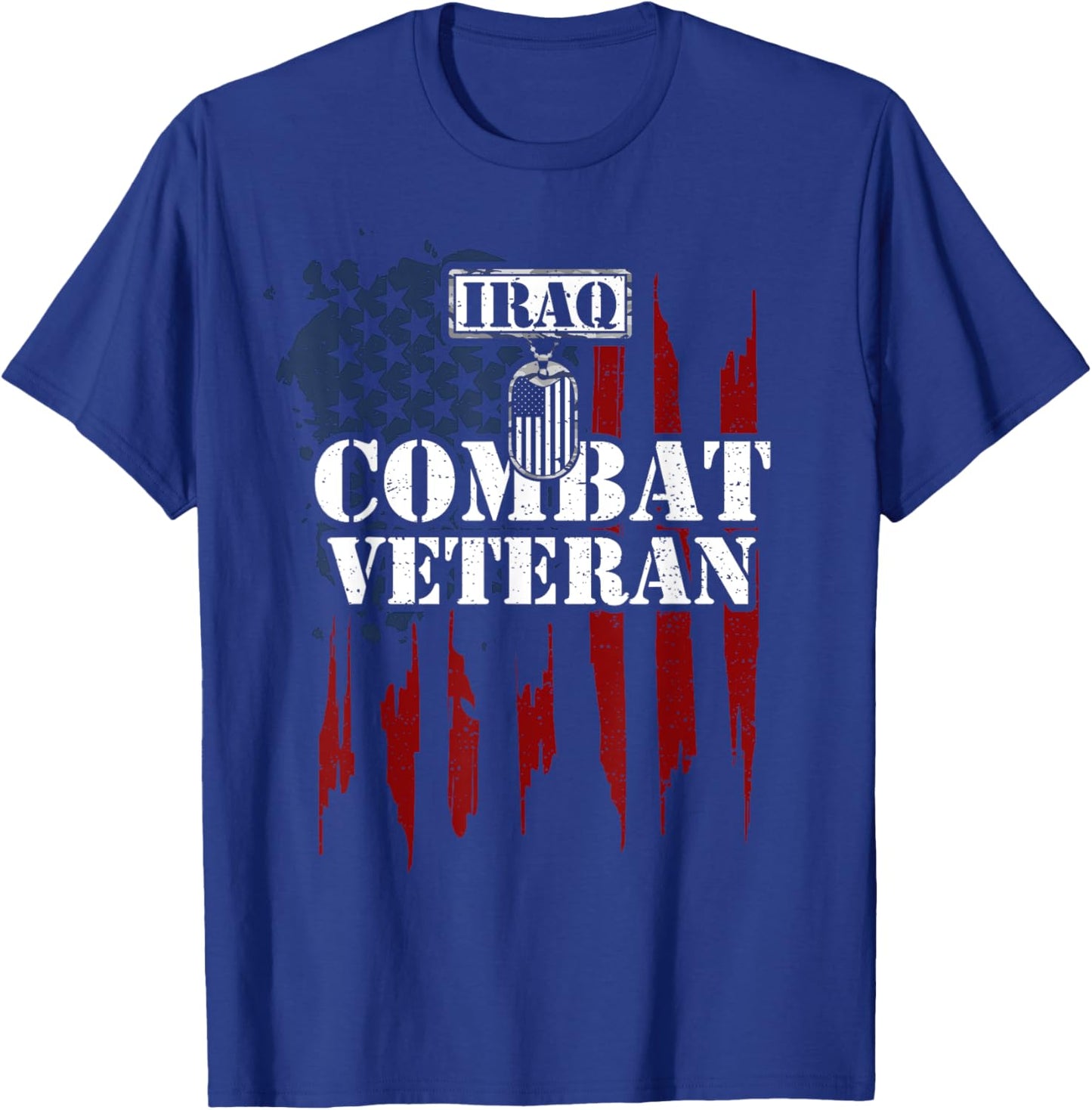 Iraq War: Iraq Combat Veteran - Veteran Sayings T-Shirt - T-Shirt | Royal