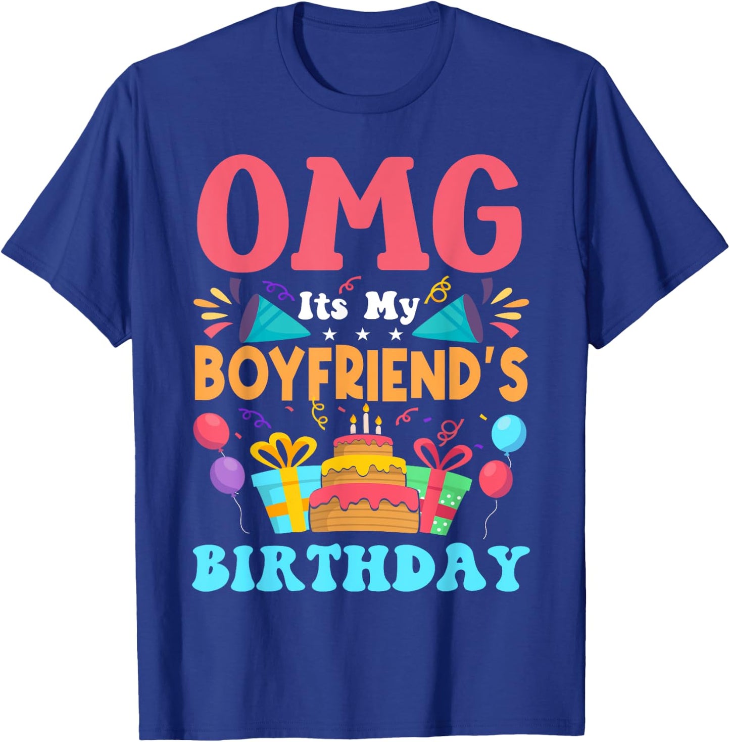 It's My Birthday Boyfriend Gift Family Happy Birthday T-Shirt - T-Shirt | Royal