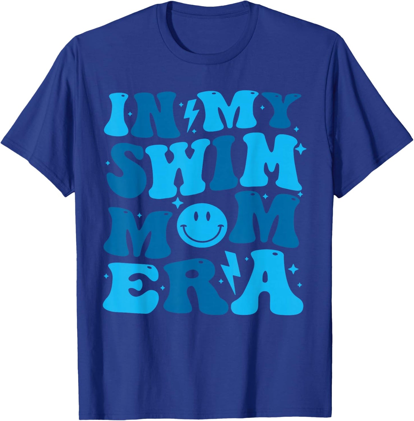 In My Swim Mom Era Groovy Floral Swimming Mom Swimmer T-Shirt - T-Shirt | Royal