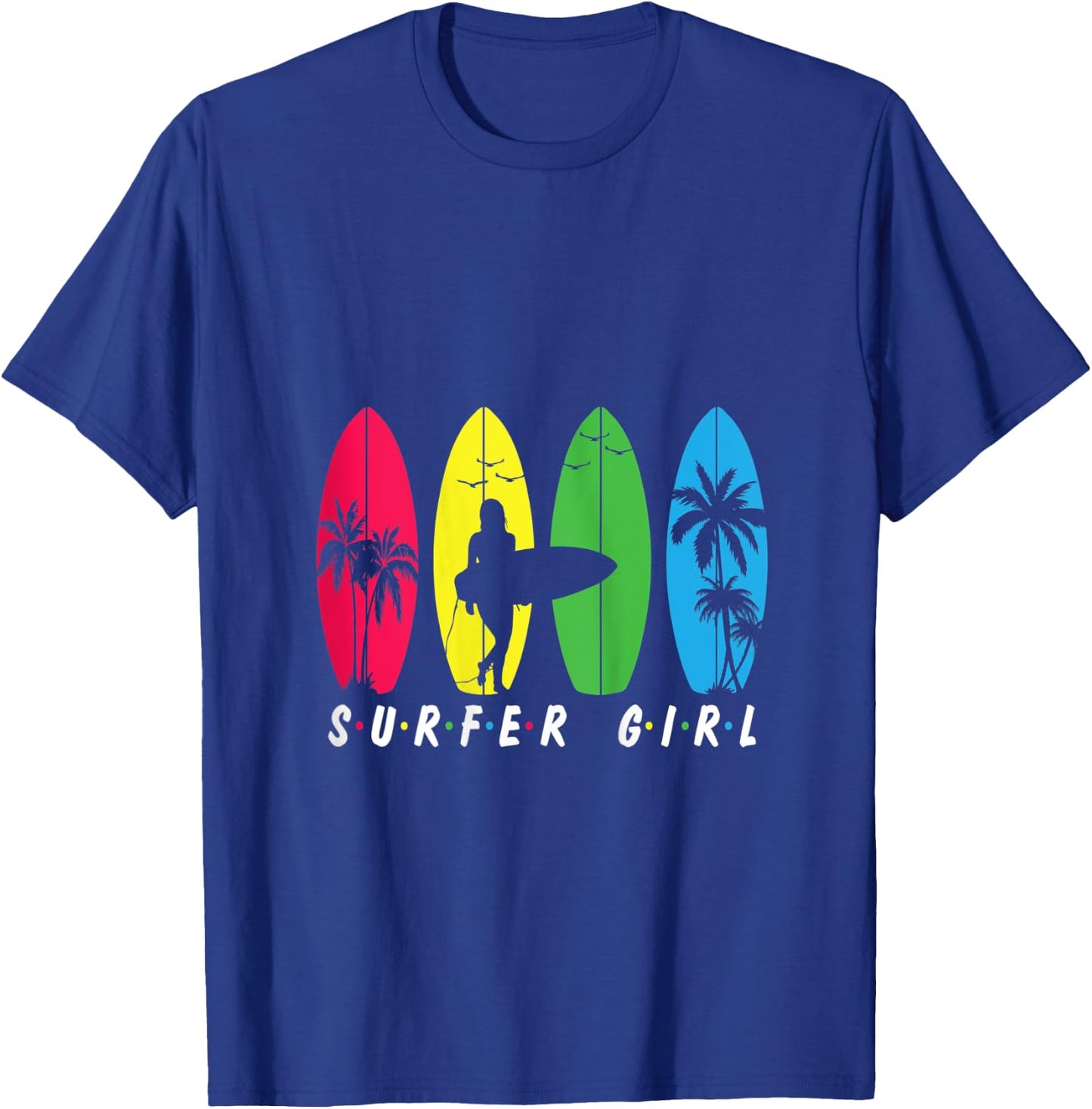 Surfer Girl Costume Vintage Surfboard Surfers Gifts Surfing T-Shirt - T-Shirt | Royal