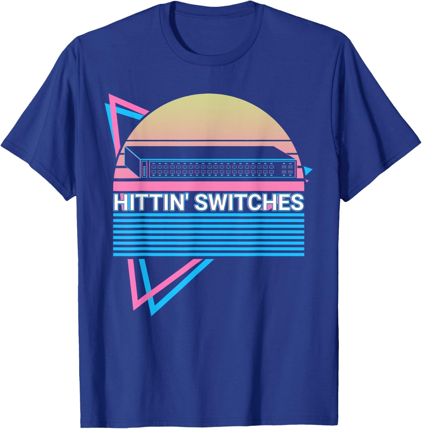 Network Engineering Retro Hittin' Switches T-Shirt - T-Shirt | Royal