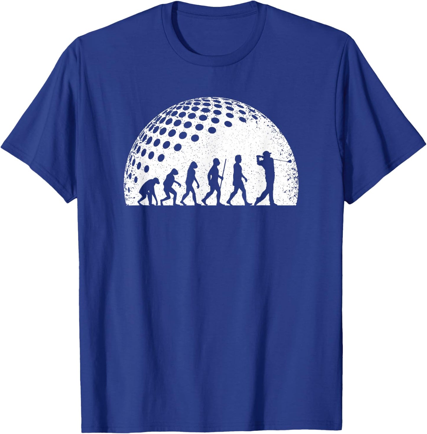Funny Golf Evolution Golf Player Vintage Men Boys T-Shirt - T-Shirt | Royal