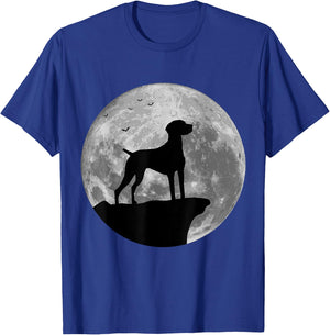 Hungarian Vizsla Silhouette In The Moon Halloween Costume T-Shirt - T-Shirt | Royal