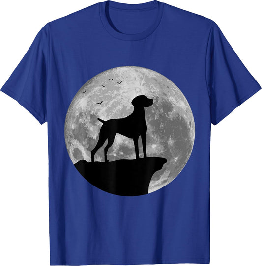 Hungarian Vizsla Silhouette In The Moon Halloween Costume T-Shirt - T-Shirt | Royal