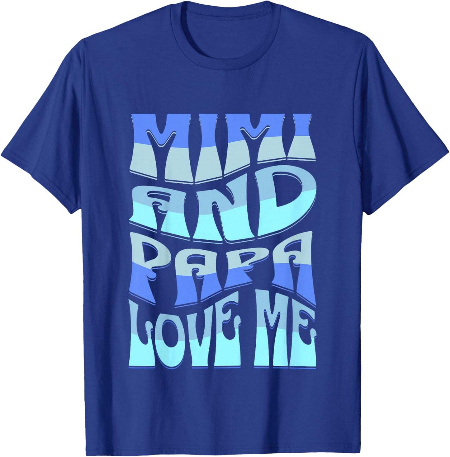 Kids Mimi and Papa Love Me Grandson T-Shirt - T-Shirt | Royal