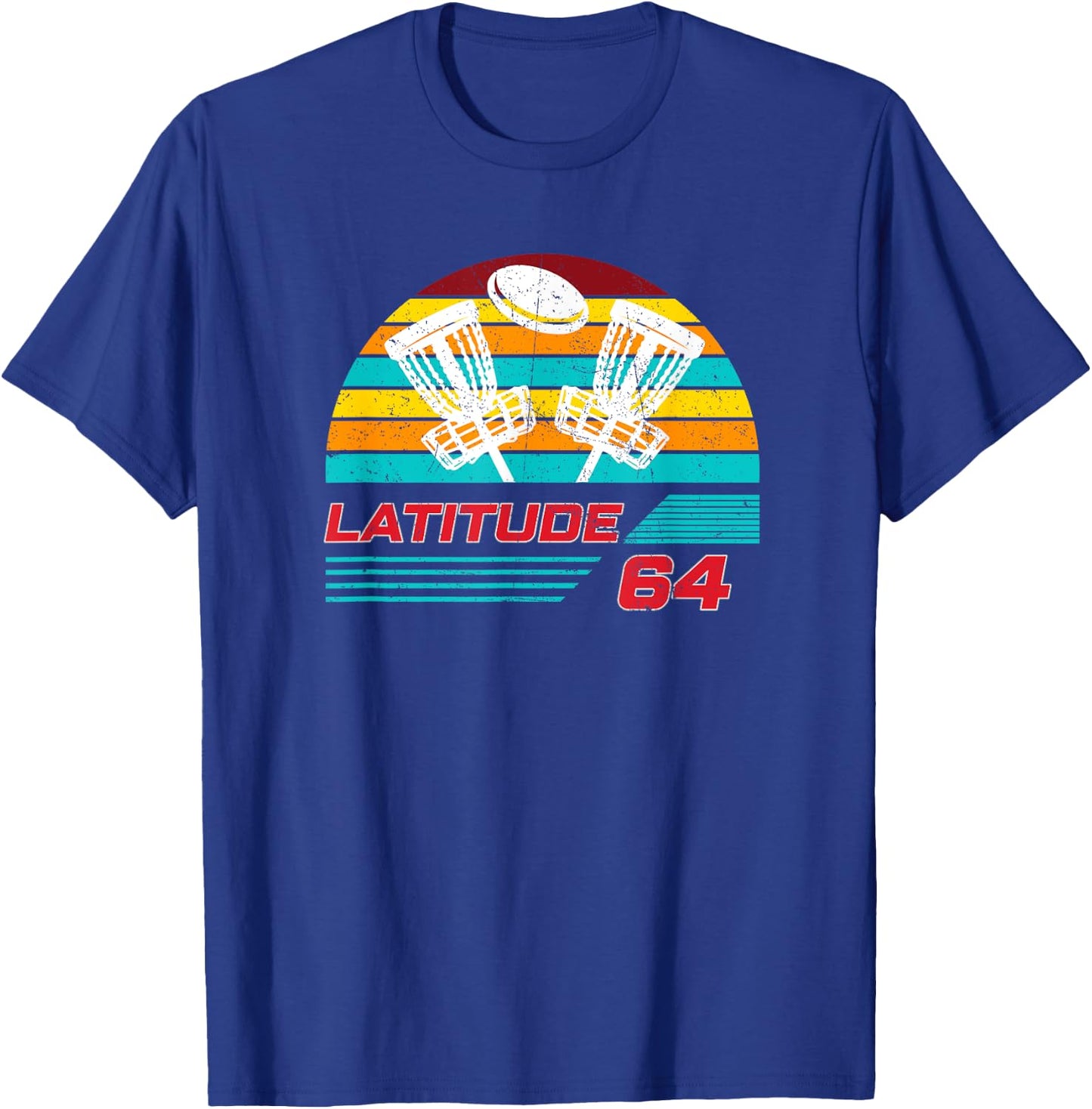 Latitude 64 Disc Golf Retro Vintage Men Women T-Shirt - T-Shirt | Royal