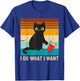 Do What I Want Vintage Black Cat Red Cup Funny My Cat Women Kids T-Shirt - T-Shirt | Royal