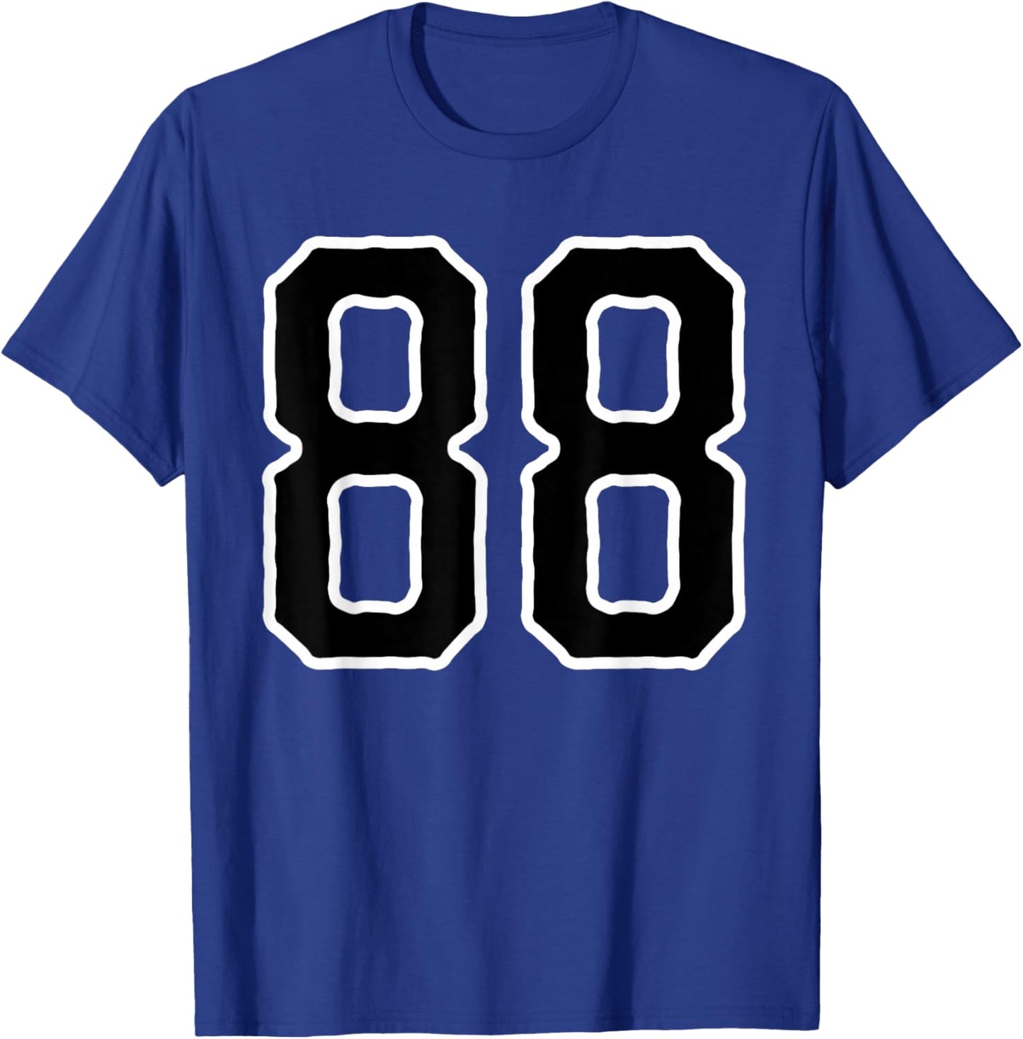 Number #88 White Black Sport Number 88 T-Shirt - T-Shirt | Royal
